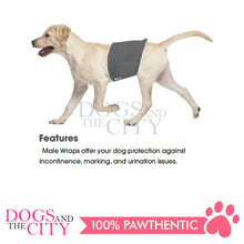 Load image into Gallery viewer, PAWISE  12986 Black Disposible Male Wrap M 15-45 lbs 12pcs/pack