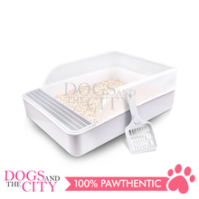 Load image into Gallery viewer, MRCT Cat Litter Box Open Space White Small 40*26*14cm
