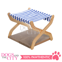 Load image into Gallery viewer, MRCT Hammock Cat Elevated Bed and Scratcher Cooling Bed, Detachable Portable Indoor Outdoor Pet Bed for Cats and Small Dogs Green 55.5x47x5x43.7cm