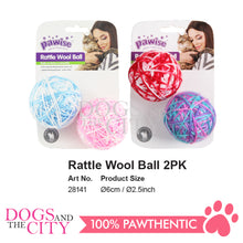 Load image into Gallery viewer, PAWISE  28141 2.5" Rattle Wool Ball w/Tail  Cat Toys dia 6cm