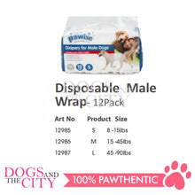 Load image into Gallery viewer, PAWISE  12986 Black Disposible Male Wrap M 15-45 lbs 12pcs/pack