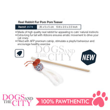 Load image into Gallery viewer, AFP 2578 Vintage - Real Rabbit Fur Pom Pom Teaser Toys for Cats