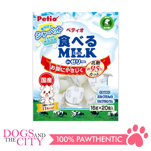 PETIO W12042  Milk in Jelly 16gX20P Dog Treats