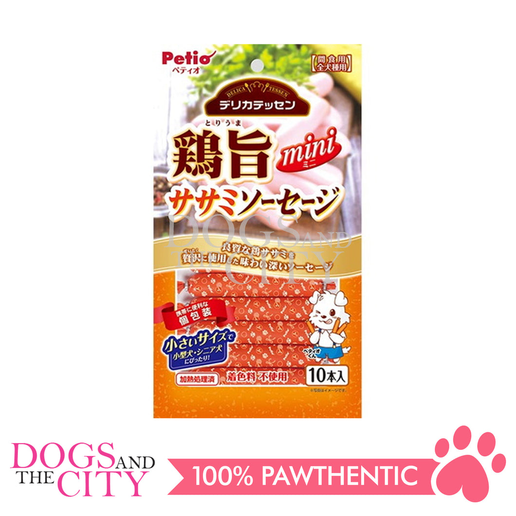 PETIO W1308900  DELICA TESSEN Mini Chicken Fillet Sausage 10pcs Dog Treats