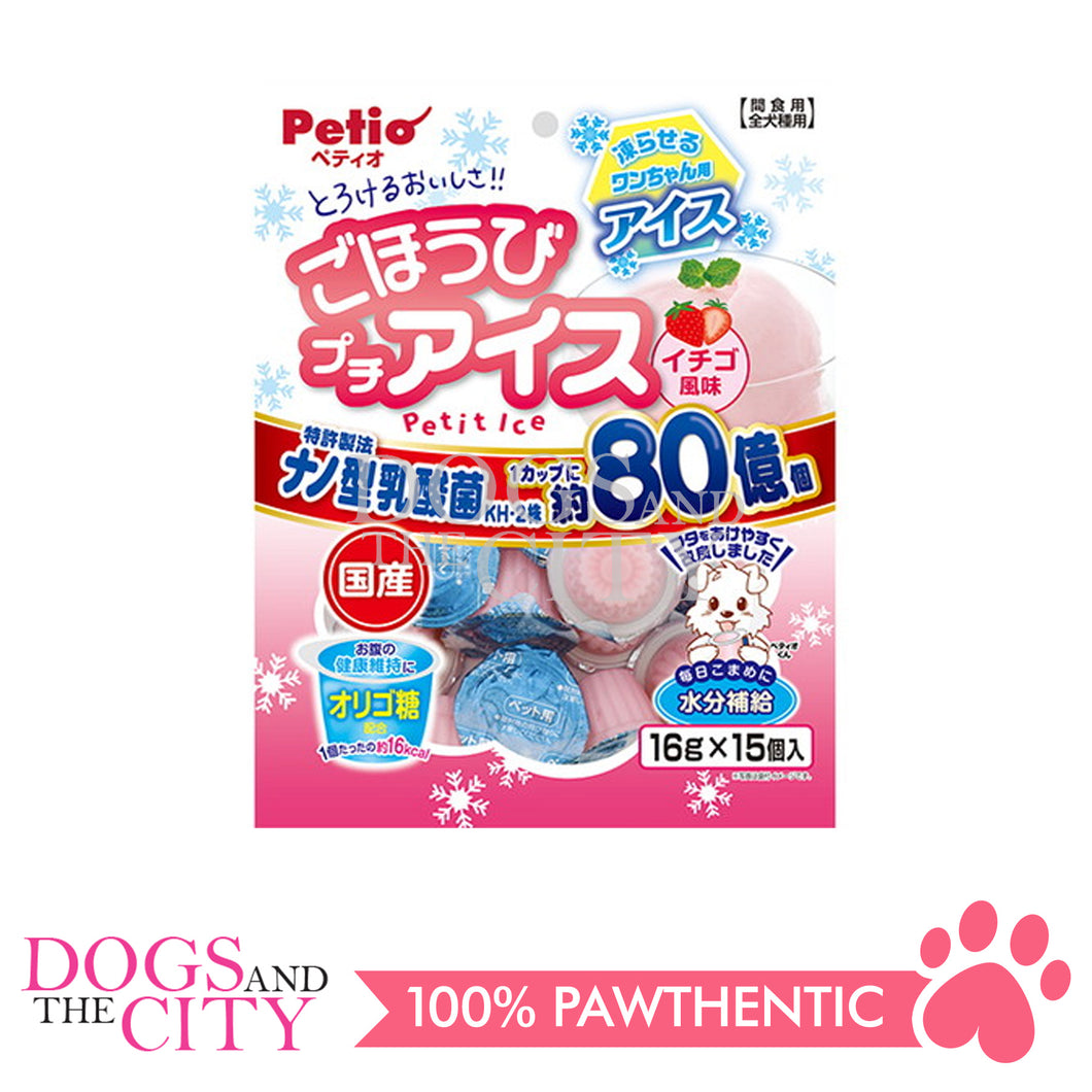 PETIO W1352000  Petit Ice Strawberry 16gX15pcs Dogs Treats