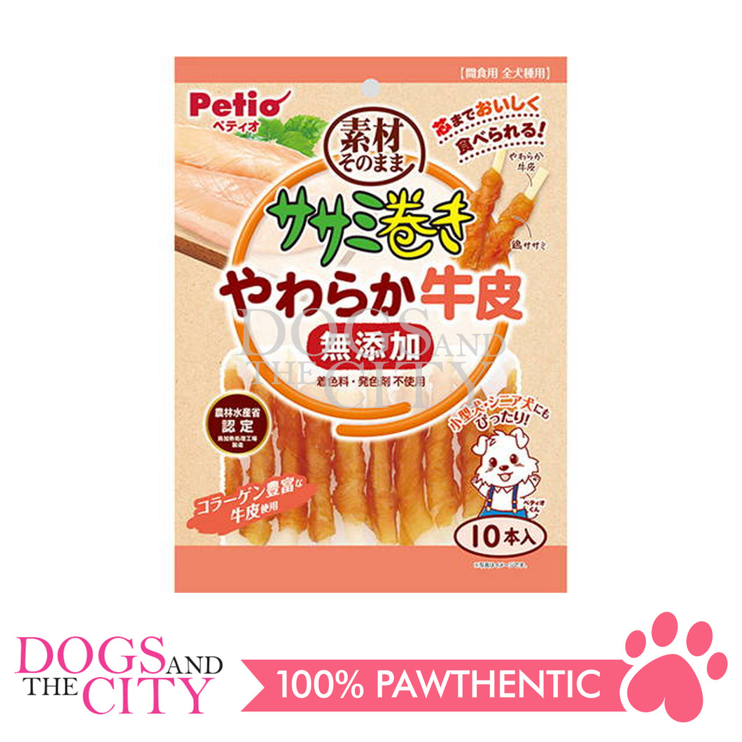 PETIO W13920  Rolled Chicken Fillet Additive-Free Soft Cowhide 10pcs  Dog Treats