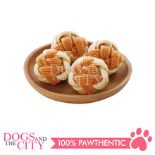 Load image into Gallery viewer, PETIO W14028  Dental Playing Gum Ball Chicken &amp; Milk Grain Free 4pcs Dog Treats