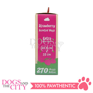 GKDC03 Green Sheep Biodegradable Pet Poop Bag Strawberry Fragrance 18 rolls