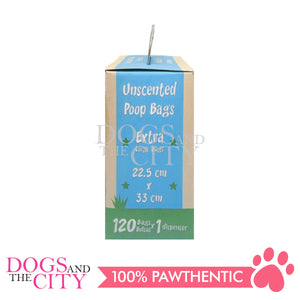 GKDC07 Green Sheep Biodegradable Pet Poop Bag with Dispenser 8 rolls