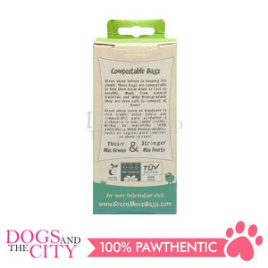 GKDC12 Green Sheep Compostable Pet Poop Bags 100% Biodegradable 4 Rolls for Dog