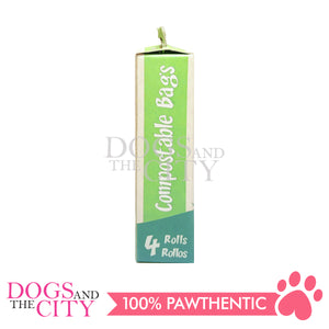 GKDC12 Green Sheep Compostable Pet Poop Bags 100% Biodegradable 4 Rolls for Dog