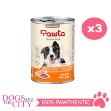 Load image into Gallery viewer, PAWTA Grain Free Canned  Wet Dog Food - Chicken with Egg for Puppy  (3 Cans)