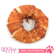Load image into Gallery viewer, PETTO BAKE ARTISAN DOG TREATS Rawhide Donut Wraps with Chicken 70g
