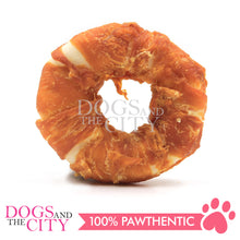 Load image into Gallery viewer, PETTO BAKE ARTISAN DOG TREATS Rawhide Donut Wraps with Chicken 70g