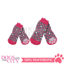 Load image into Gallery viewer, PAWISE 12991 Female Anti Slip Knit Pet Dog Socks - Polka Dots Extra Small 4pc/pack for Dog