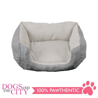 PAWISE 12444/12445/12446 Square Dog and Cat Bed Grey
