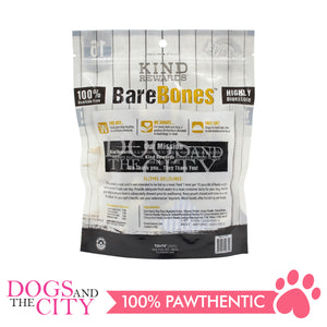 KIND REWARDS 9634 Bare Bones Knotted 2" Made with Real Peanut Butter Flavor 100% Rawhide Free Small Dog Treats 264g