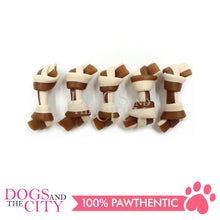 Load image into Gallery viewer, KIND REWARDS 9634 Bare Bones Knotted 2&quot; Made with Real Peanut Butter Flavor 100% Rawhide Free Small Dog Treats 264g