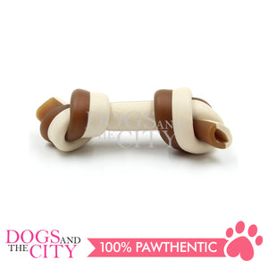 KIND REWARDS 9897-24 No Hide Bones Peanut Butter 4" 100% Rawhide Free With Real Peanut Butter Inside Medium 66g