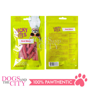 LUCKY BITES BN004 Beef Bites Chew Dog Treats 90g