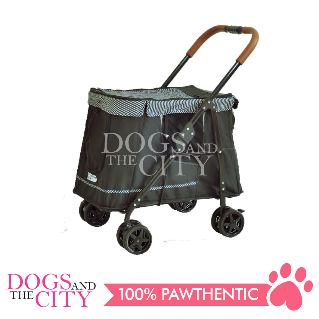 WM LD007M 4 Wheels Foldable Pet Stroller up to 55lbs for Dog and Cat