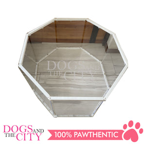 M-BABY Patented Transparent Modern ACRYLIC Pet Playpen Portable Model 45cm high 8 Panels for Dog and Cat
