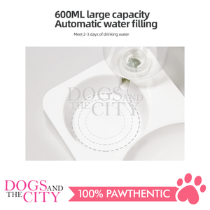 MRCT Automatic Pets Water Feeder with Rotating Tilted Cat/Dog Bowl LARGE 29.3x25.5x17.5cm