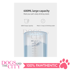 MRCT Gravity Water and Food Bowls Feeder Raised Cat Bowls with Automatic Water Bottle 15°Tilted Elevated Pet Bowl Raised Pet Feeder Bowl for Cats and Small Dogs 13.9x25x24.5cm