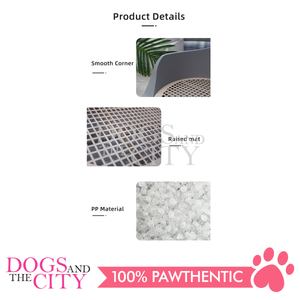 MRCT Potty Train High Fence Toilet with Removable Post for Dogs and Cats 50.5x35.5x18cm