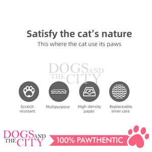 MRCT Compass Pets Corrugated Cat Scratch Replacement Pad Scratcher Inner Core LARGE 40x40x10cm