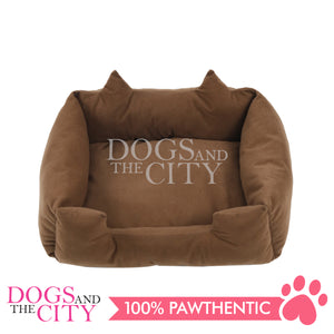 MRCT Cat with Ear Design Pet Bed (Brown) for Dog and Cat