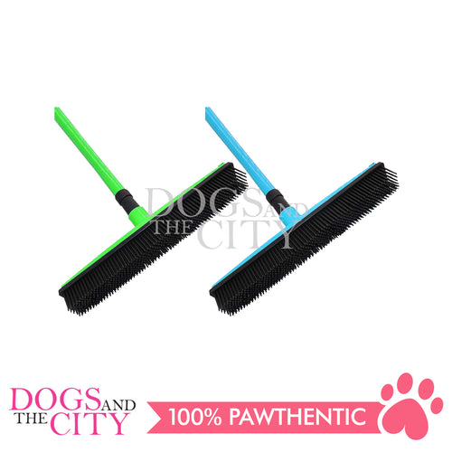 PAWISE 11570 Pet Hair Rubber Broom Soft Bristle with Adjustable Handle