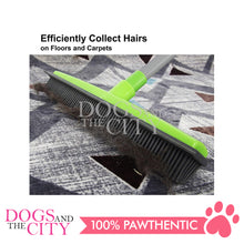 Load image into Gallery viewer, PAWISE 11570 Pet Hair Rubber Broom Soft Bristle with Adjustable Handle