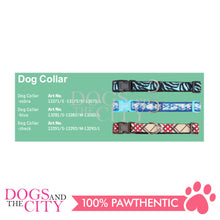 Load image into Gallery viewer, PAWISE 13273 Pet Adjustable Collar Zebra Design Medium for Dog and Cat (35-50cm/20mm)