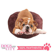 Load image into Gallery viewer, PAWISE 28535YA Modern Soft Plush Round Calming Pet Bed for Dog and Cat 56x20cm