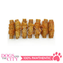 Load image into Gallery viewer, OL ROY WM01 No Hide Chicken Wraps Mini Sticks Peanut Butter Flavor 100% Rawhide Free Dog Treats 250g