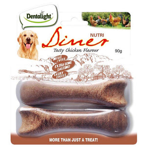 Dentalight 8261 4.5" Nutri Diner Tasty Chicken 2pcs 90g (2 packs) - All Goodies for Your Pet