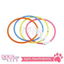 Load image into Gallery viewer, PAWISE 13584 Modern LED Rechargeable Dog Collar 65cm Yellow