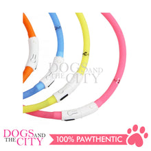 Load image into Gallery viewer, PAWISE 13584 Modern LED Rechargeable Dog Collar 65cm Yellow