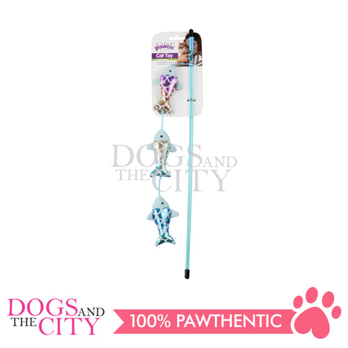 PAWISE 28315 Fishing Life No. 3 Teaser Fishing Rod Toys for Cats