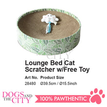 Load image into Gallery viewer, PAWISE 28480 Cat Lounge Bed Corrugated Scratcher Pad w/Free toy 40cm